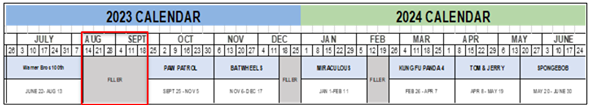 08 14 23 2023 PWK Calendar Update Image 08 14 23 2023 PWK Calendar Update Image